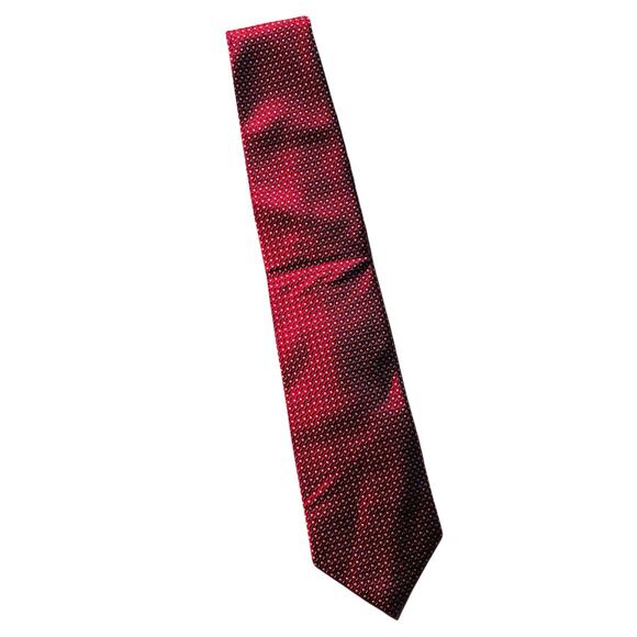 Stafford Red & Blue Print 100% Silk Tie 58.5" - Picture 1 of 5